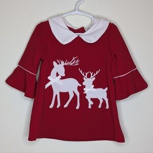 Reindeer Christmas Tunic Dress 2T